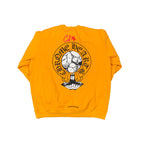 Chrome Hearts Matty Boy Call Me Crewneck Sweatshirt in Orange