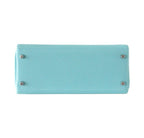 Hermes Kelly 28 Blue Atoll Togo Leather Palladium Hardware