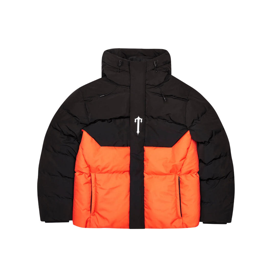 Trapstar Decoded Puffer Jacket - Black / Orange