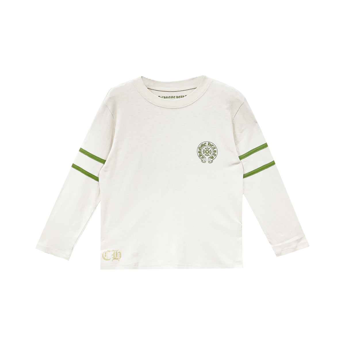 Chrome Hearts 33 Horseshoe Logo Long Sleeve Tee in White