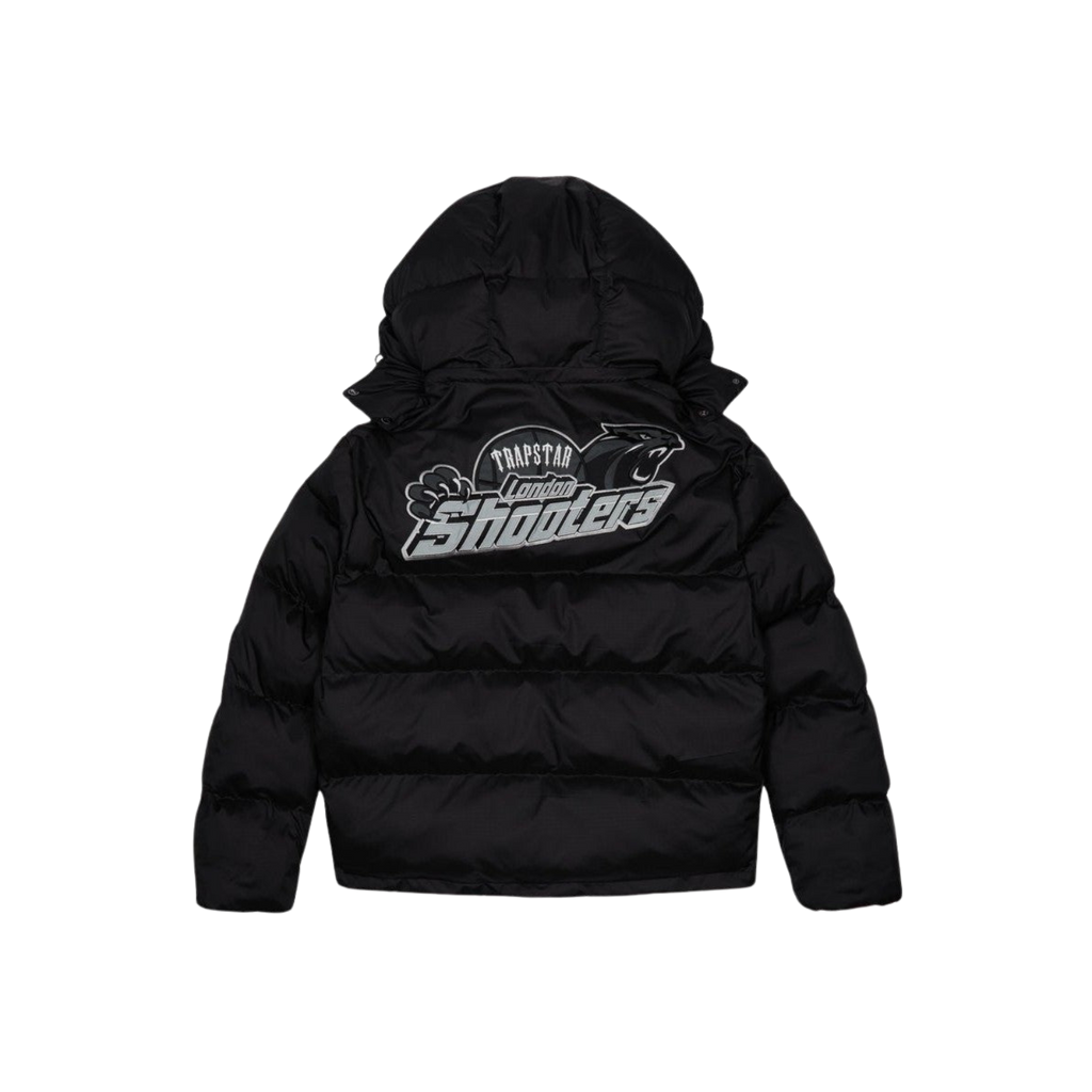 Trapstar Shooters Hooded Puffer Jacket - Black / Reflective