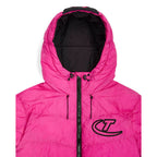 Trapstar Hyperdrive Hooded Puffer Jacket - Black / Pink