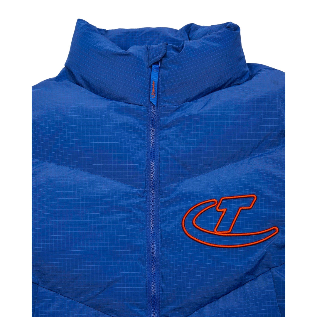 Trapstar Hyperdrive Ripstop Puffer Jacket - Blue / Orange