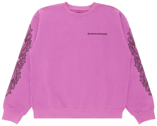 Chrome Hearts Matty Boy Spider Web Crewneck Sweatshirt in Purple