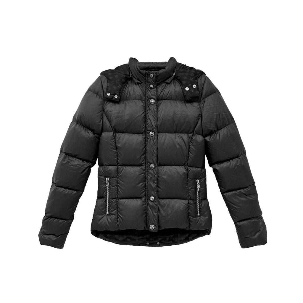 Chrome Hearts Women's Puffer Down Jacket in Black