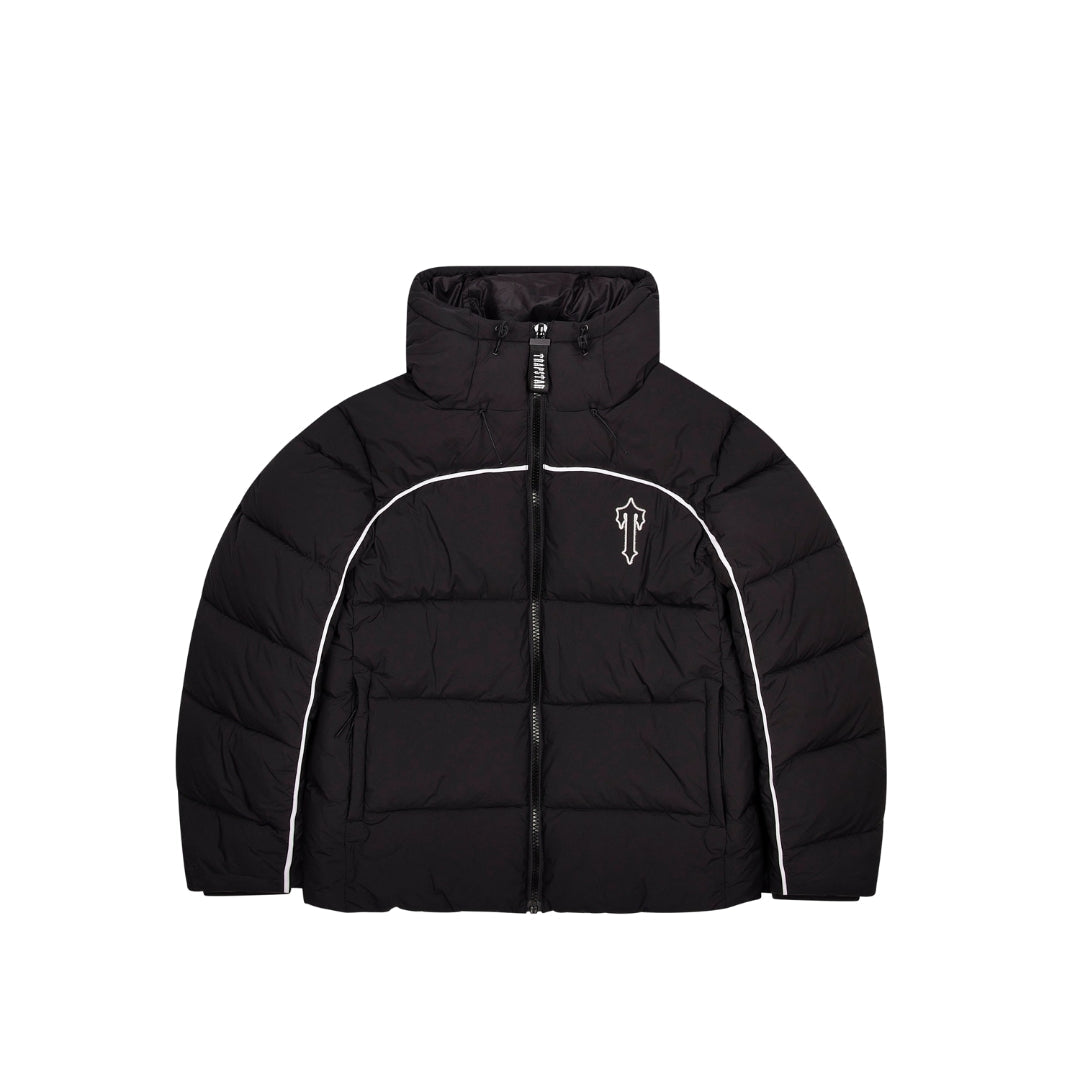 Trapstar Irongate Arch Piping Puffer Jacket - Black / White