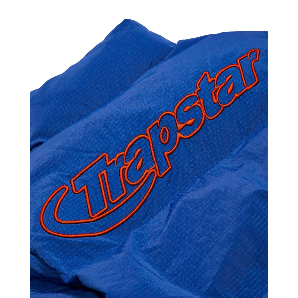 Trapstar Hyperdrive Ripstop Puffer Jacket - Blue / Orange