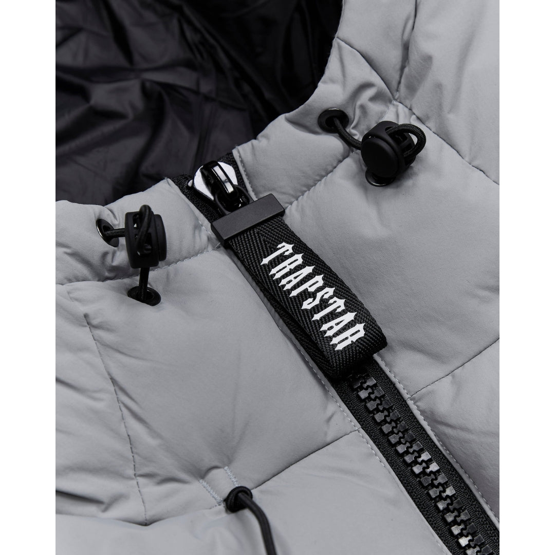 Trapstar Irongate Arch Piping Puffer Jacket - Black / Grey