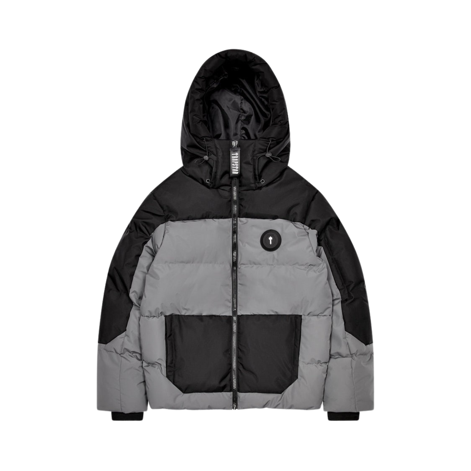 Trapstar Decoded AW23 Puffer Jacket - Black / Grey