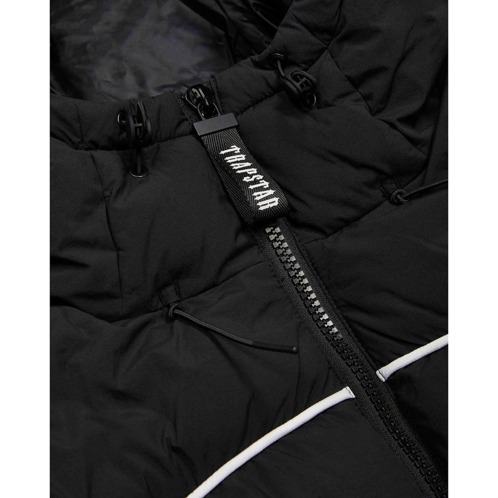Trapstar Irongate Arch Piping Puffer Jacket - Black / White