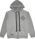 Chrome Hearts Framed Plus Cross Hoodie in Grey