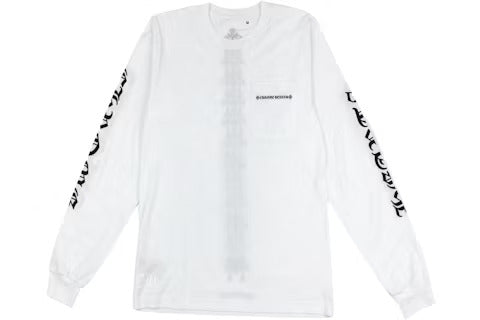 Chrome Hearts Tire Tracks Long Sleeve T-Shirt in White