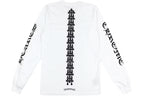 Chrome Hearts Tire Tracks Long Sleeve T-Shirt in White
