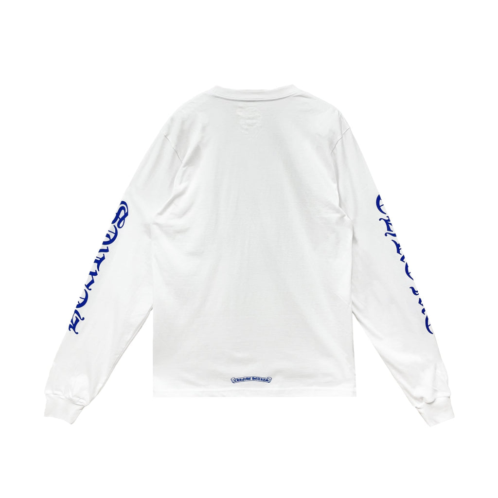 Chrome Hearts Blue Neck Logo Long Sleeve T-Shirt Tee back