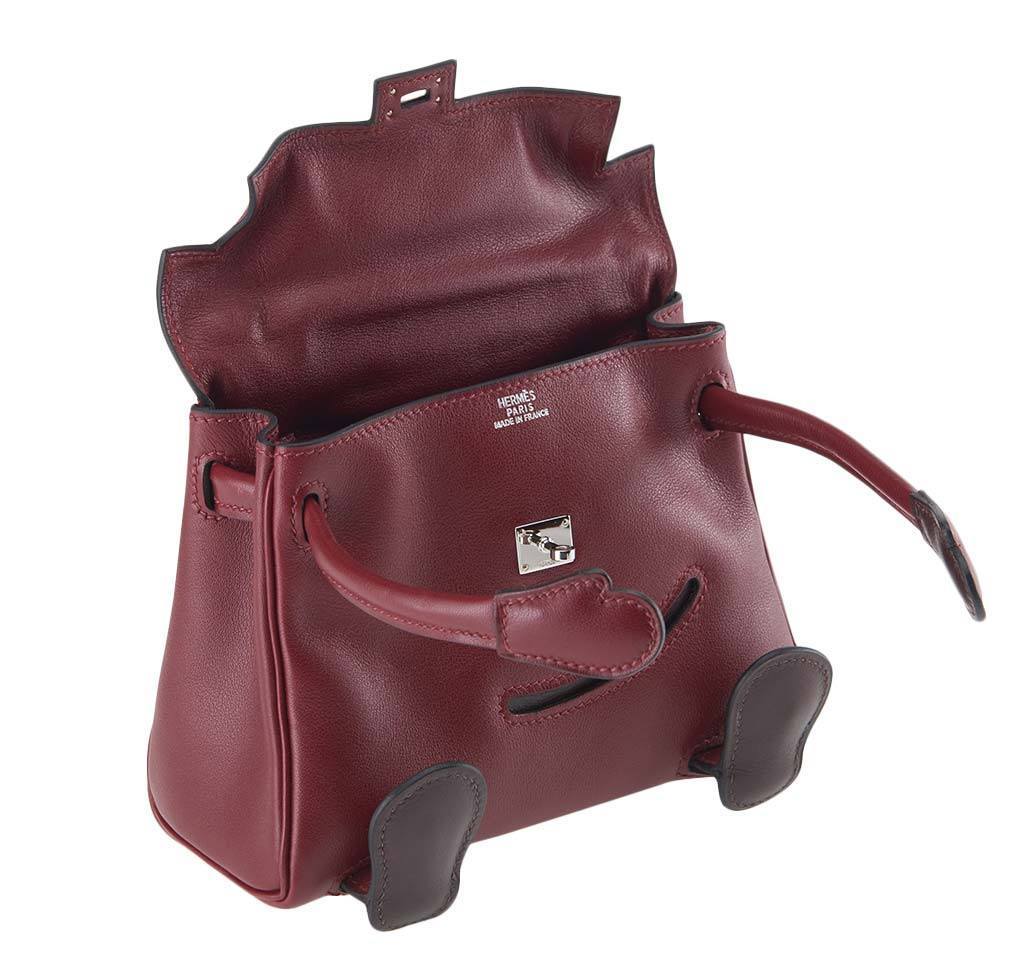 Hermes Kelly Idole Rouge Gulliver Leather Palladium Hardware