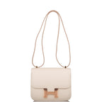 Hermes Craie Epsom Mini Constance 18cm Rose Gold Hardware