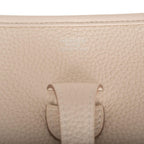 Hermes Craie Clemence Evelyne III PM Bag Palladium Hardware