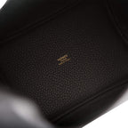 Hermes Black Clemence Picotin Lock 18cm Gold Hardware