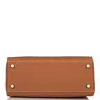 Hermes Gold Togo Retourne Kelly 25cm Gold Hardware