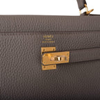 Hermes Etain Togo Retourne Kelly 25cm Gold Hardware