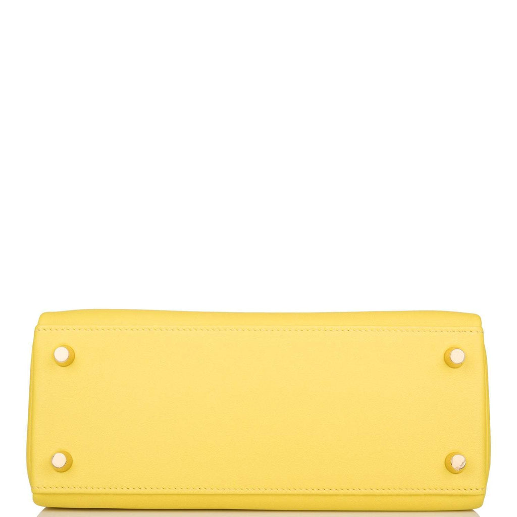 Hermes Lime Swift Retourne Kelly 25cm Gold Hardware