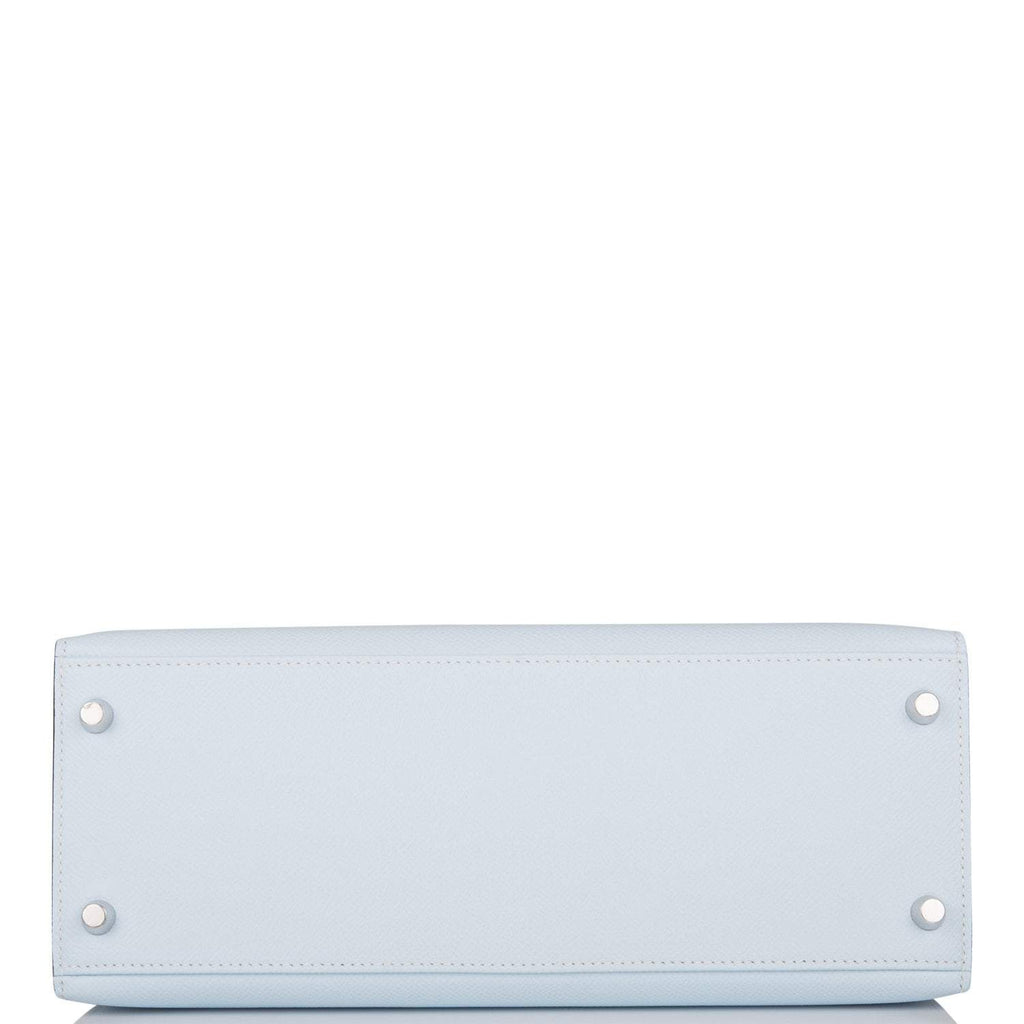 Hermes Bleu Brume Epsom Sellier Kelly 28cm Palladium Hardware