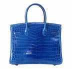 Hermes Birkin 30 Mykonos Crocodile Leather Palladium Hardware