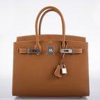 Hermes Birkin 30 Sellier Gold Madame Grain leather Palladium Hardware - 2020, Y