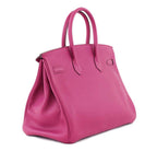Hermes Birkin 35 Tosca Clemence Leather Palladium Hardware