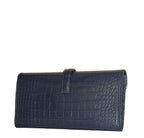 Hermes Jige 29 Clutch Bag Blue Alligator