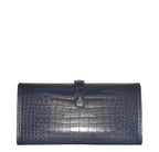 Hermes Jige 29 Clutch Bag Blue Alligator