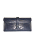 Hermes Jige 29 Clutch Bag Blue Alligator