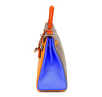 Hermes Kelly 32 Arlequin Limited Edition Multi Color Clemence Leather Palladium Hardware