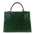 Hermes Kelly Sellier 35 Vert Emerald Alligator Gold Hardware