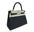 Hermes Kelly 28 Black Togo Leather Palladium Hardware