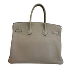 Hermes Birkin 35 Gris Tourterelle Leather PHW