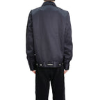 Chrome Hearts F&F Orange Triple Cross Nylon Zip Up Jacket in Navy