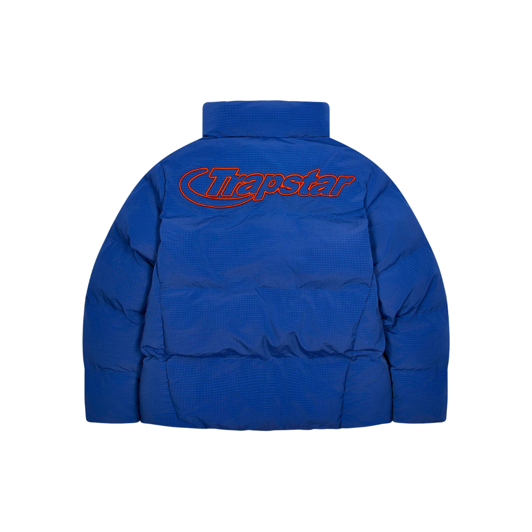 Trapstar Hyperdrive Ripstop Puffer Jacket - Blue / Orange