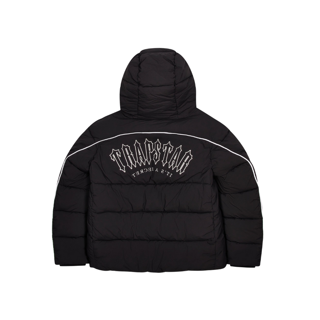 Trapstar Irongate Arch Piping Puffer Jacket - Black / White