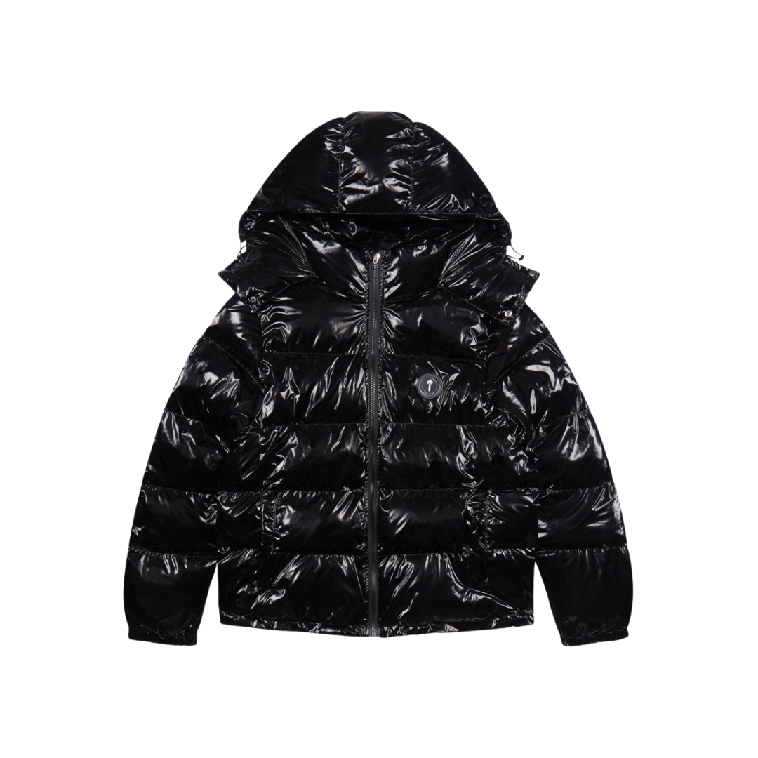 Trapstar Irongate Detachable Hooded Puffer Jacket - Shiny Black