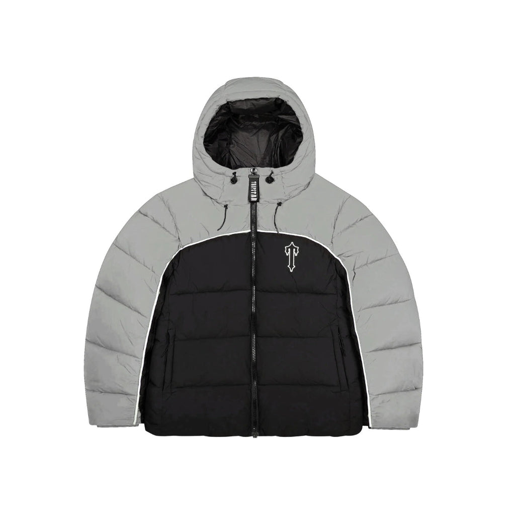 Trapstar Irongate Arch Piping Puffer Jacket - Black / Grey