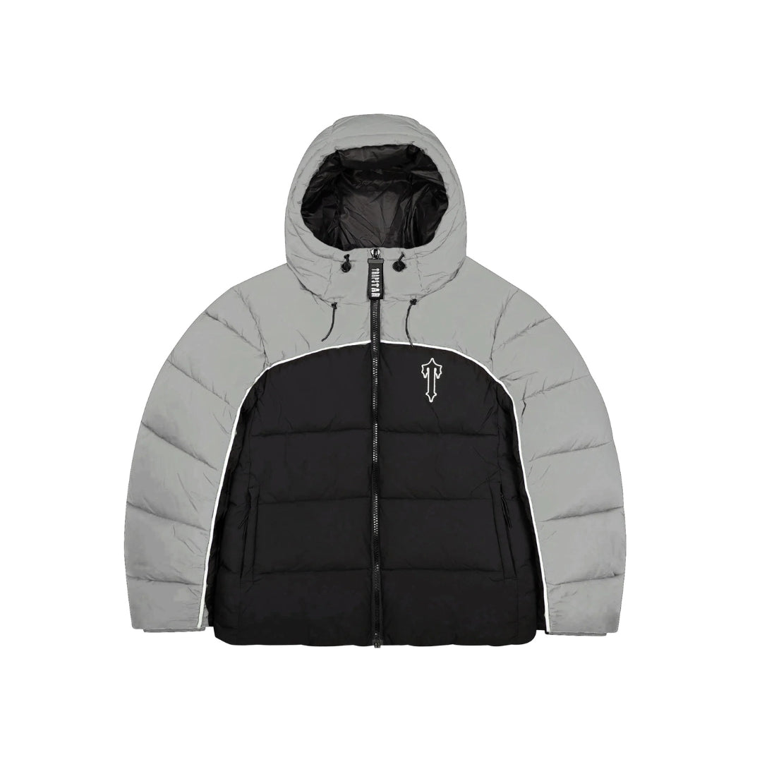 Trapstar Irongate Arch Piping Puffer Jacket - Black / Grey
