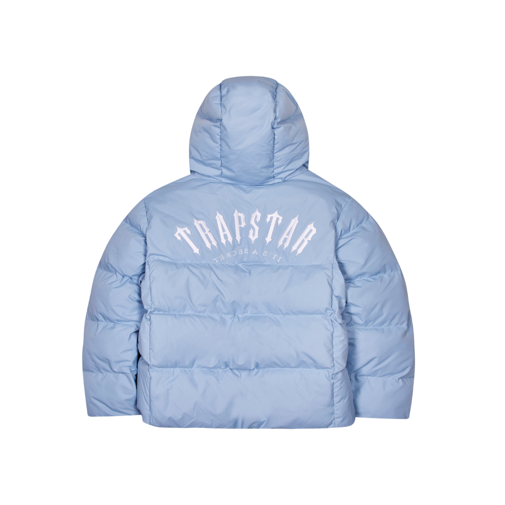 Trapstar Irongate Arch Hooded Puffer Jacket - Light Blue
