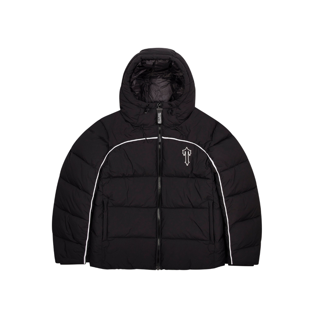 Trapstar Irongate Arch Piping Puffer Jacket - Black / White