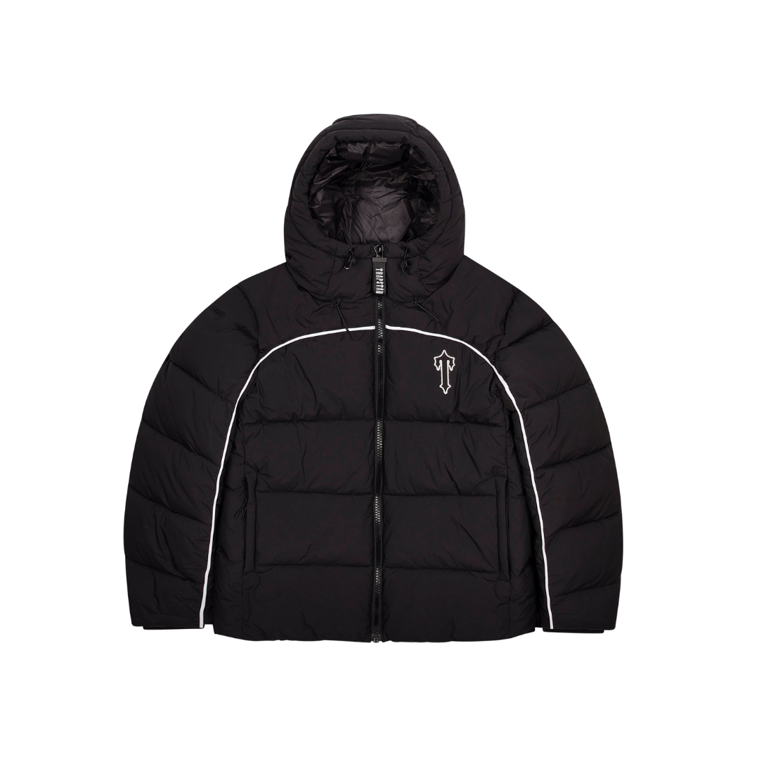 Trapstar Irongate Arch Piping Puffer Jacket - Black / White