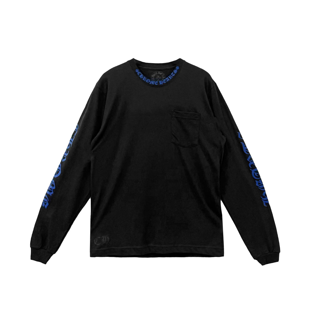 Chrome Hearts Neck Logo Long Sleeve Tee in Black