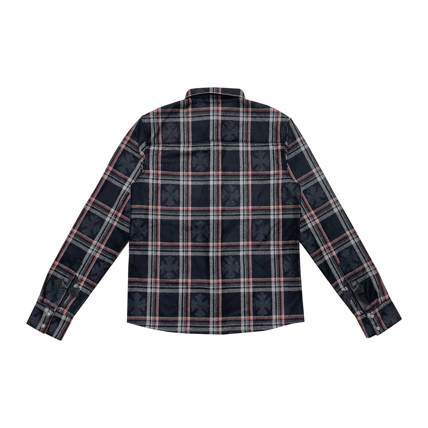 Chrome Hearts Gas Station Plaid Cashmere Black Shirt