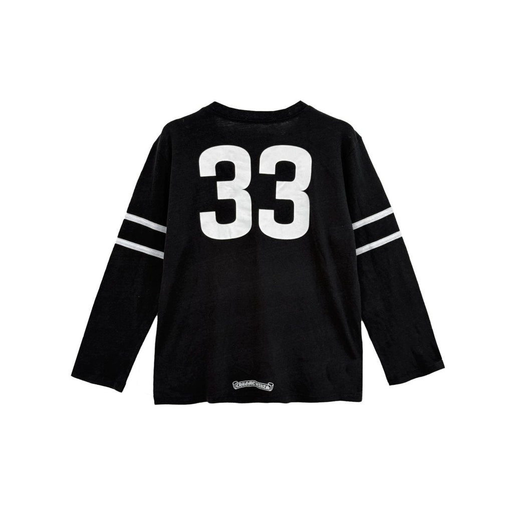 Chrome Hearts 33 Horseshoe Logo Black Long Sleeve Tee - back view