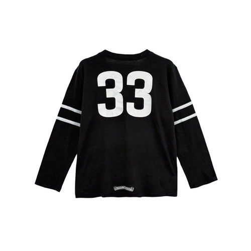 Chrome Hearts 33 Horseshoe Logo Black Long Sleeve Tee - back view
