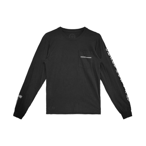 Chrome Hearts Black Floral FU Long Sleeve T-shirt - front view